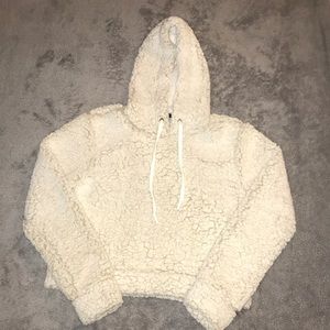 Women’s cropped sherpa hoodie
